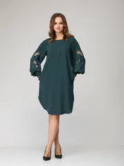 Sukienka SandyNA #130118 sero-zelenyj