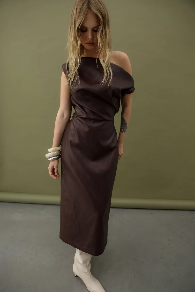 Sukienka Pirs #7055 burgundi