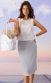 Spódnica Barbara Geratti S8373BG sinij/belyj