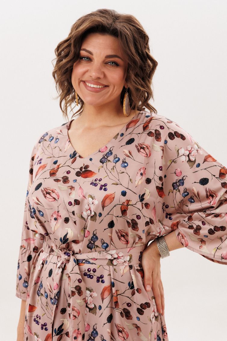 Платье Anelli Laurel арт. 1822 листья и ягоды