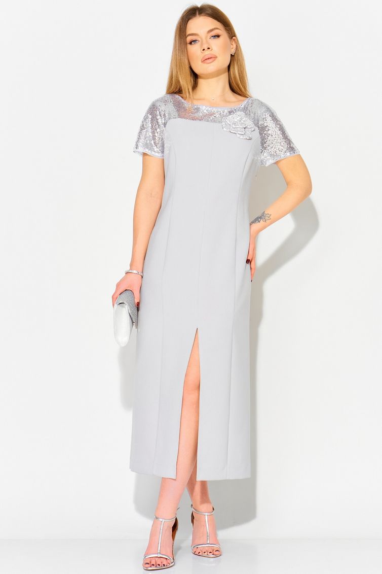 Платье LAIKONY арт. L-114 светло-серый