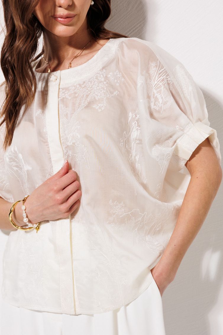 Блузка Люше арт. 4382 молоко