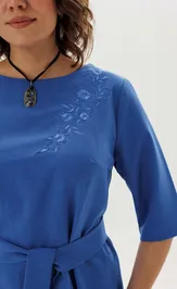 Платье Anelli Laurel 1850 синяя астра
