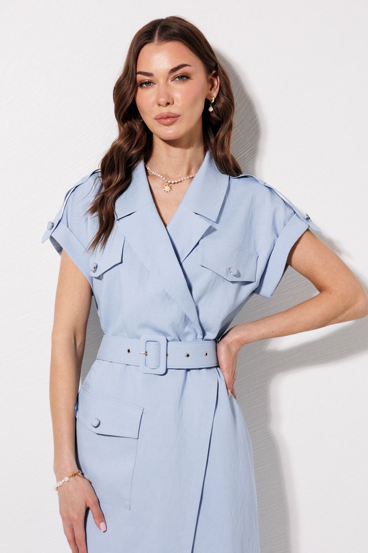 Платье Люше арт. 4390 голубой