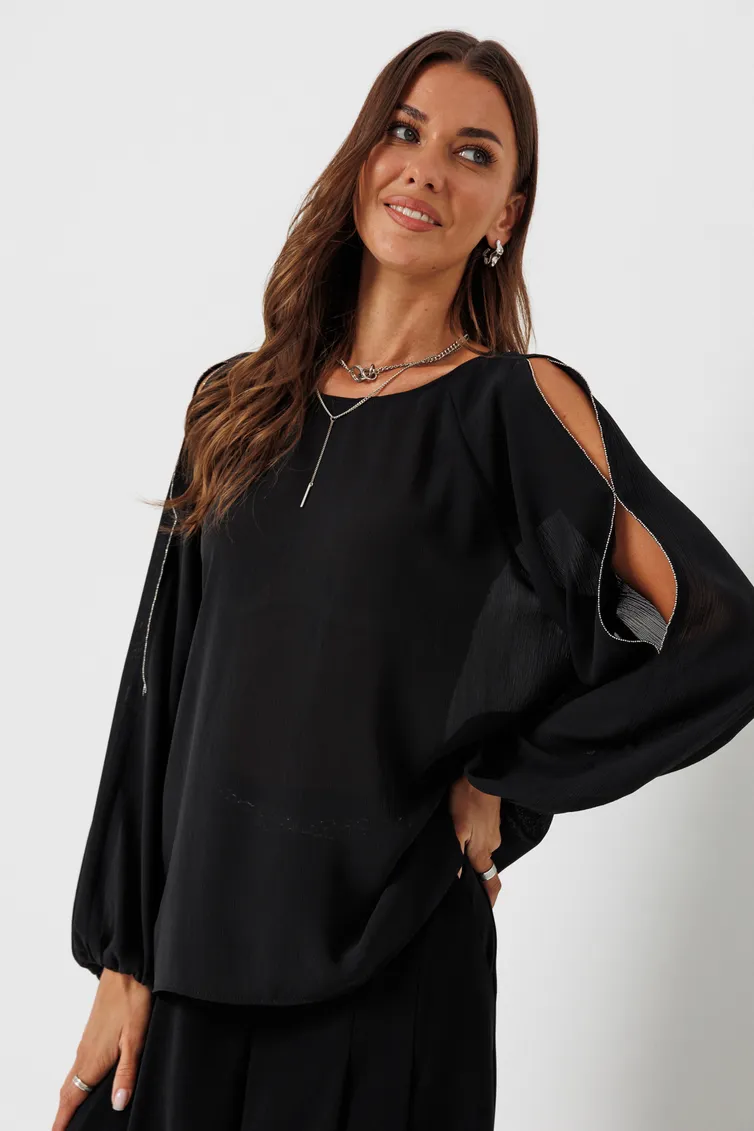 Blouse Lyushe #4451 chernyj