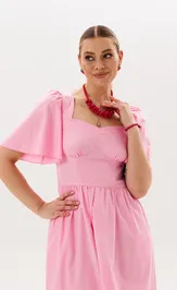 Sukienka Anelli Laurel 1866 pink san