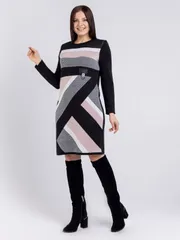 Dress BONADI #1346 antracit-pudra