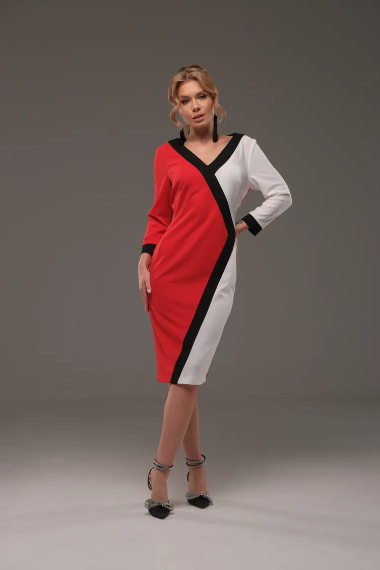 Sukienka Galean Style #955 krasnyj
