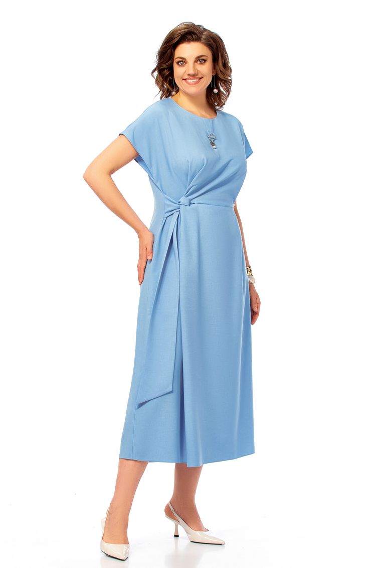 Платье Ольга Стиль арт. С1019 голубой