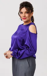 Bluzka Anelli Laurel 1595 indigo