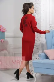 Платье Newvay арт. 2293 кармин/т.антрацит