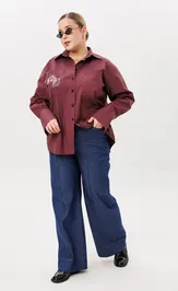 Рубашка Ava fashion М-167 бордовый