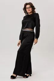 Trousers Anelli Laurel #1734 blestyashhij chernyj