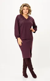 Garnitur Vilena-fashion 1169 burgundi