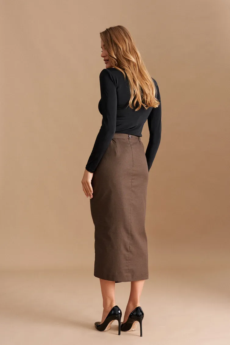 Skirt Elletto Life #2313 korich-chernyj