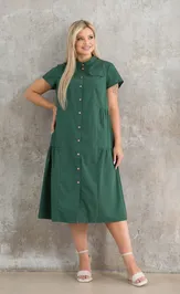 Dress NOVITA 1338 temno-zelenyj