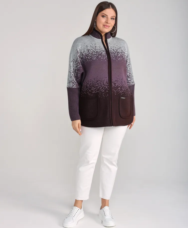 Cardigan BONADI #1970 baklazhan