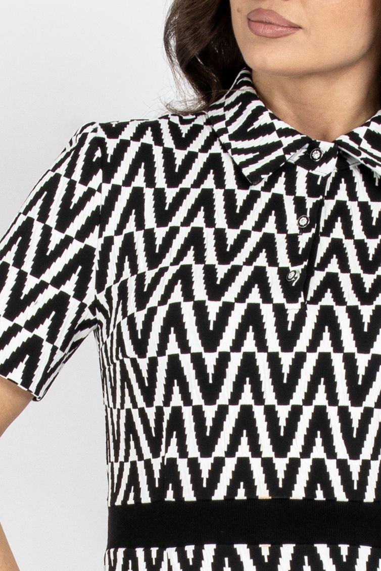 Dress VIZAVI #807 cherno-belyj