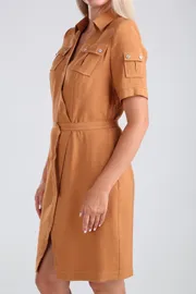 Sukienka Vilena-fashion #652 svetlo-korichnevyj