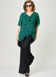 Блузка EVA GRANT арт. 0198-1 изумруд