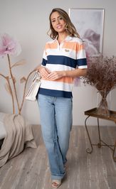 Блузка nika.pl 0305404 Hajdan-54 поло оранж-синий