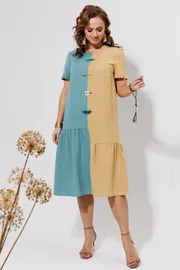 Платье Galean Style арт. 968 голуб+песоч