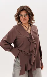 Блуза Anelli Laurel 1679 молочный шоколад