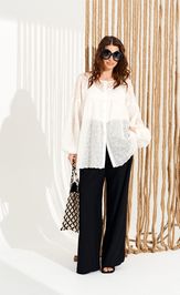 Блузка Elletto Life 13997 сливочный