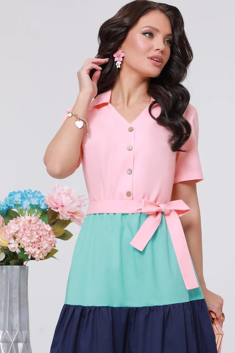 Sukienka DS Trend #P-3106 (Ottenki leta, yarkaya)