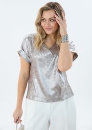 Bluzka LM project #M 0092 shimmer bezhevyj