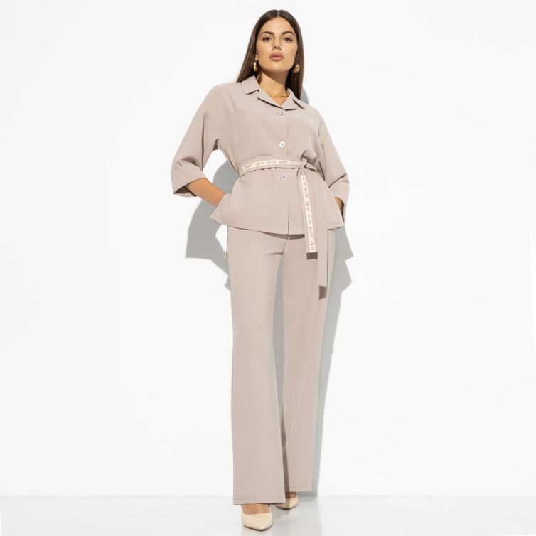 Костюм CHARUTTI арт. Образец совершенства (беж, 2 в 1, с поясом)