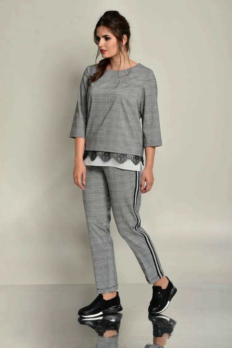 Блузка Roma Moda арт. М446 диз. клетка