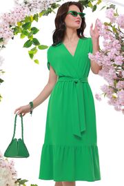 Платье DS Trend арт. П-3897-0125-02 (зеленое с запахом)