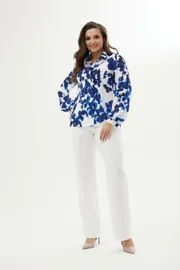 Bluzka MALI #623-074 golubye cvety
