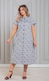 Dress NOVITA 1338-1 seryj