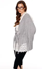 Cardigan Elletto Life 13036 seryj