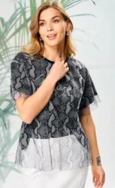 Jumper LAIKONY L-372-1 serebristo-seryj