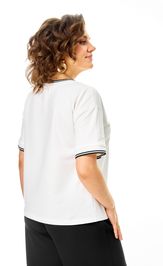 Блузки, туники Rumoda 2261 молочный-черный