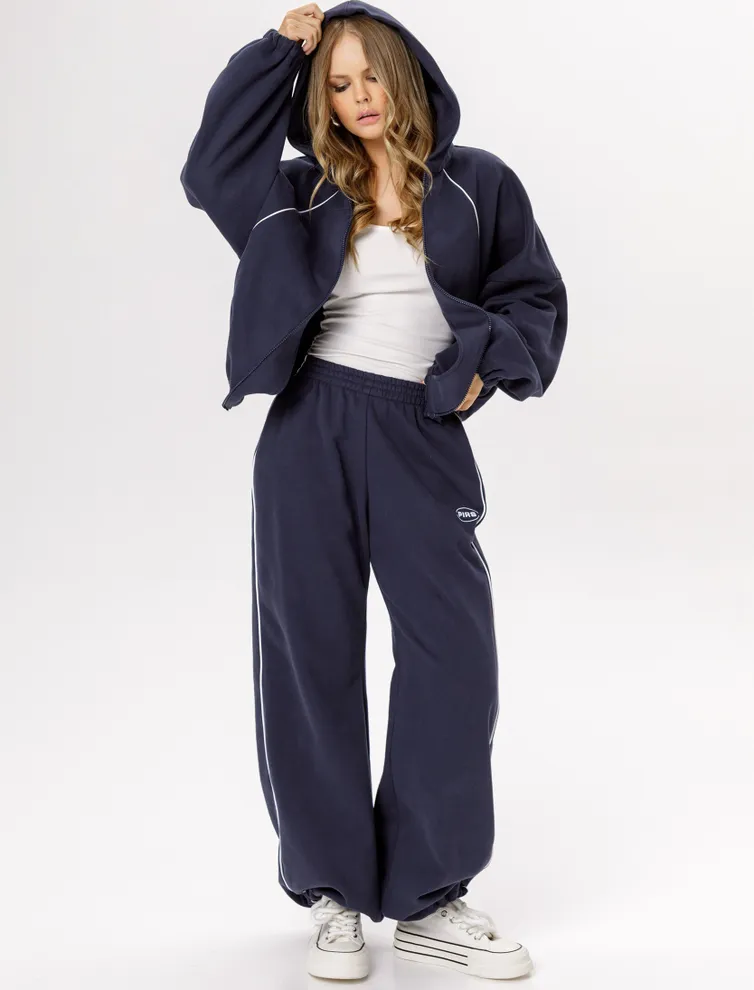 Trousers Pirs #6533 sinij s logo