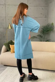 Sweter Rumoda #2019 sero-goluboj