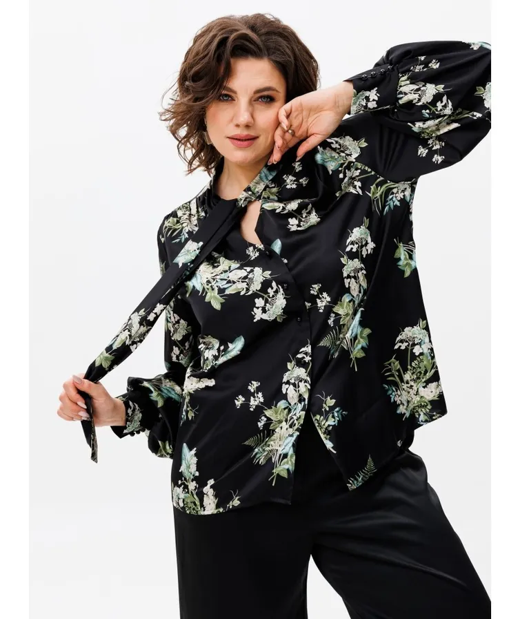 Bluzka Anelli Laurel #1428 chernyj