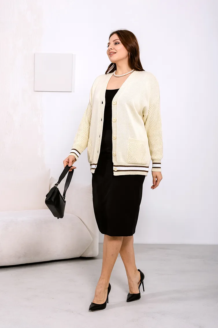 Cardigan Romgil #TZ708X molochnyj