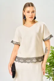 Костюм Ava fashion арт. М-196 молочный-шампанское