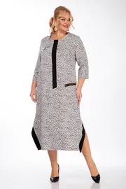 Sukienka Michel Chic #2073 plate seryj leopard