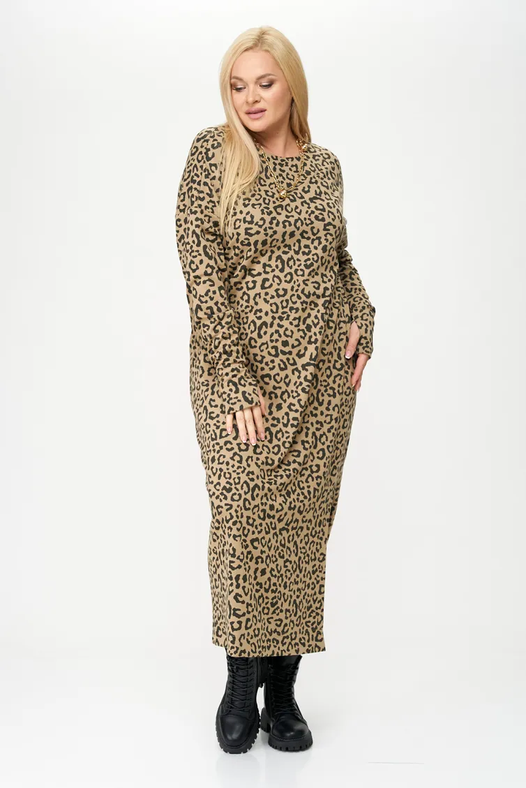 Sukienka SOVA #11201 leopard