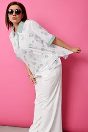 Bluzka BegiModa #4132 shalfej na belom