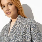 Sweter CHARUTTI #Stil bez povoda (blue brown, s poyasom)
