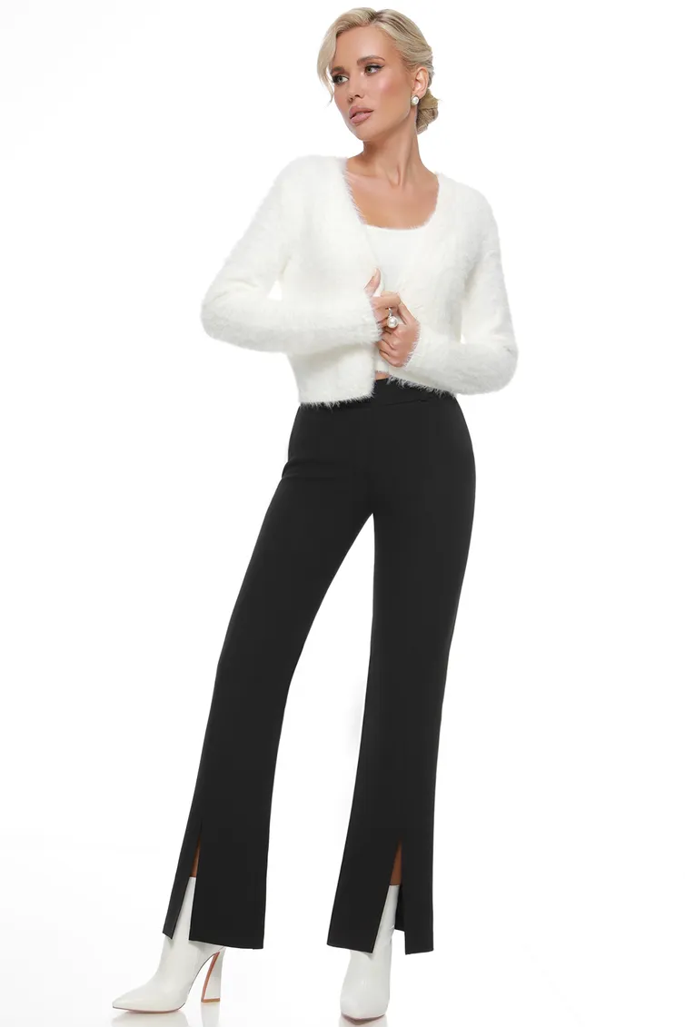 Spodnie DS Trend #Br-0209-0438 (chernye s razrezami)