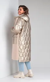 Пальто BARBARA B204 бежевый+золото