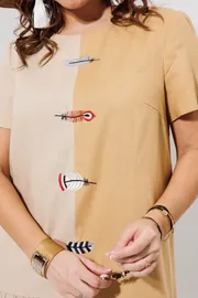 Платье Galean Style арт. 968 беж+песоч